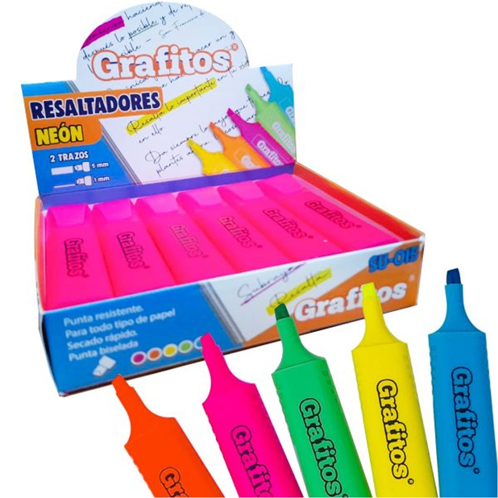 CAJA RESALTADOR SURTIDO X 12